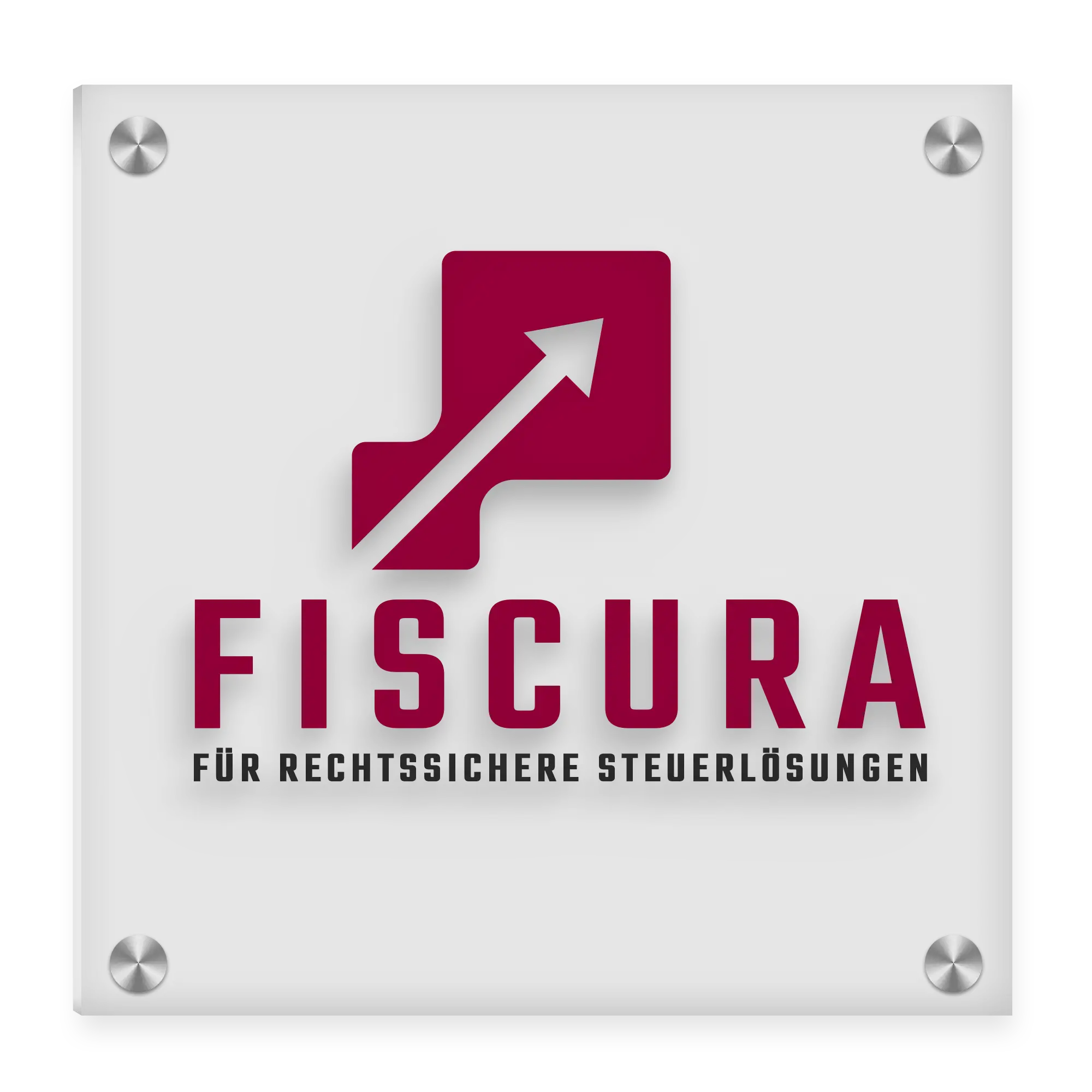 Acrylschild -Set inkl. Befestigungen und Druck